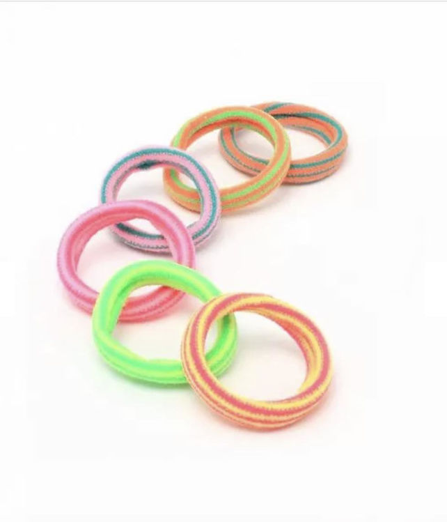 Picture of 7811 / 8115 JERSEY PONIOS - NEON STRIPED CARD OF 6 6MM THICK